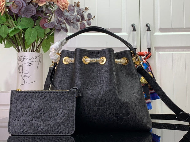 HypedEffects Luxury Denim Leather Bag in Black & Beige & Brown