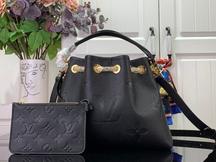 HypedEffects Luxury Denim Leather Bag in Black & Beige & Brown