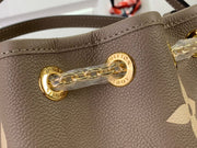 HypedEffects Luxury Denim Leather Bag in Black & Beige & Brown