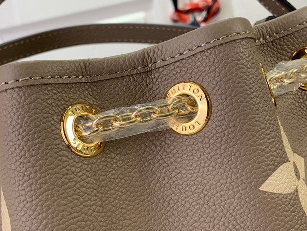 HypedEffects Luxury Denim Leather Bag in Black & Beige & Brown