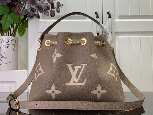 HypedEffects Luxury Denim Leather Bag in Black & Beige & Brown
