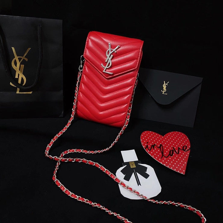 HypedEffects Luxury Ysl Phone Crossbody Bag For All Types Of Mobile Phones