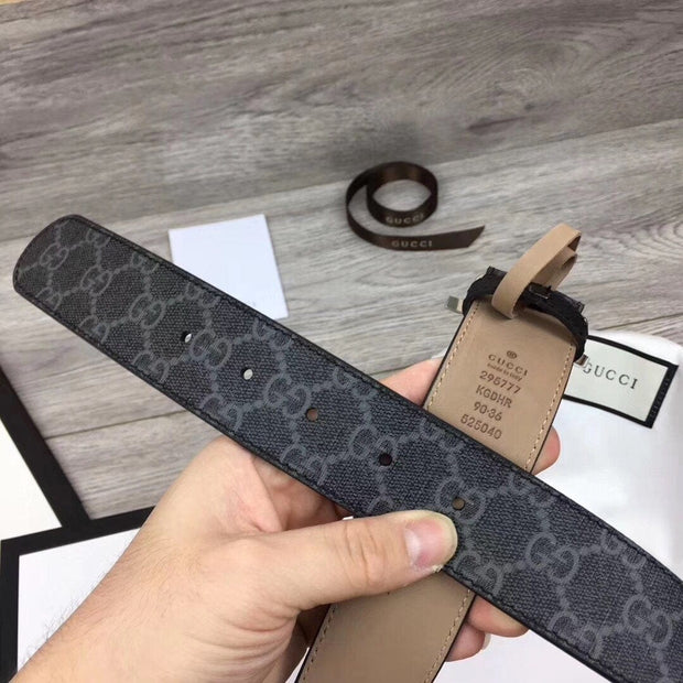 HypedEffects Lxurious Black Gucci Belt SiLouis Vuittoner Finished Logo