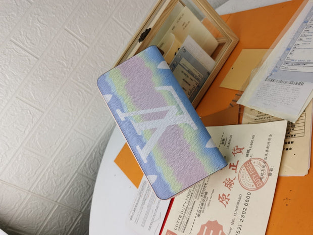 HypedEffects MultiColor Louis Vuitton Leather Zipper Wallet