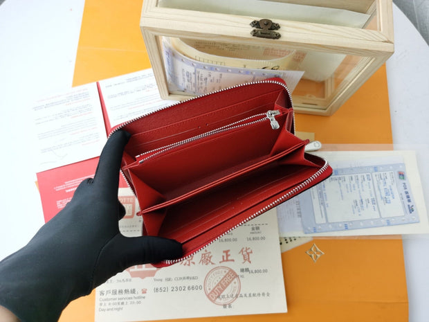 HypedEffects MultiColor Louis Vuitton Leather Zipper Wallet