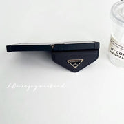 HypedEffects Prada Black Leather Z Flip 3 Cover | Z Flip 4 | Z Flip 5