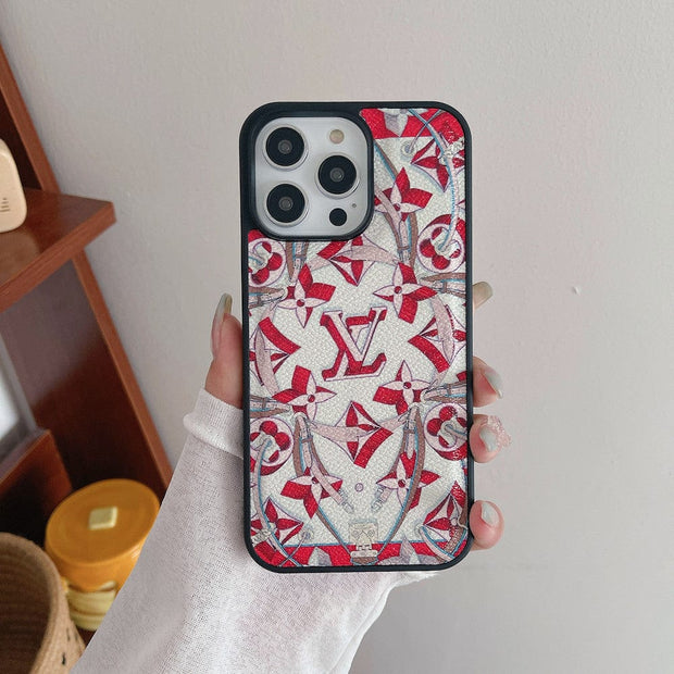 HypedEffects Red and Pink Louis Vuitton iPhone Cases - Perfect Fit for Various iPhone Models