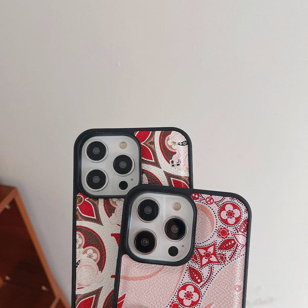 HypedEffects Red and Pink Louis Vuitton iPhone Cases - Perfect Fit for Various iPhone Models