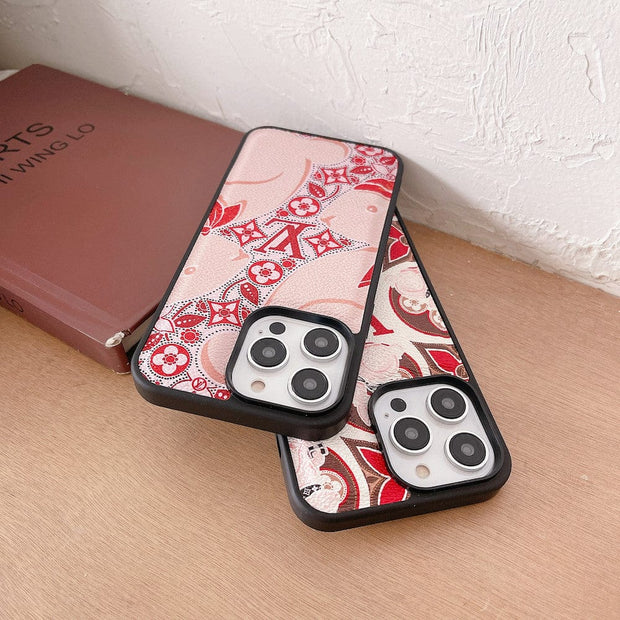 HypedEffects Red and Pink Louis Vuitton iPhone Cases - Perfect Fit for Various iPhone Models