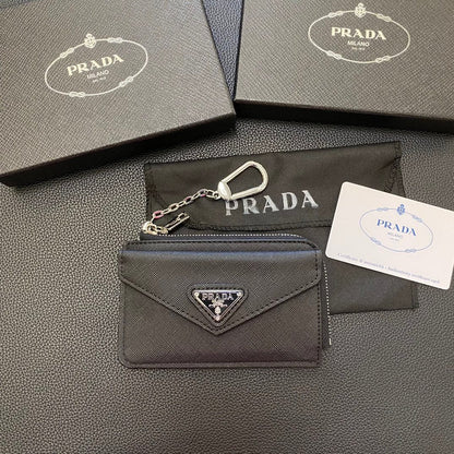 HypedEffects Stylish Prada Card Holder Wallet with keychain Holder