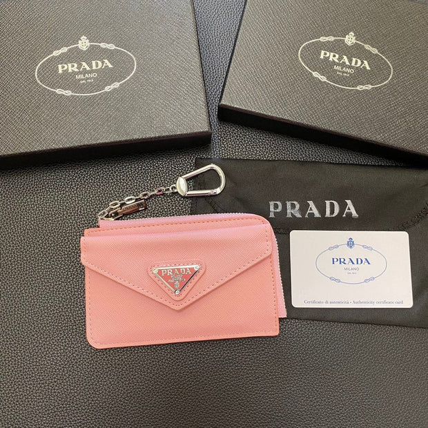 HypedEffects Stylish Prada Card Holder Wallet with keychain Holder