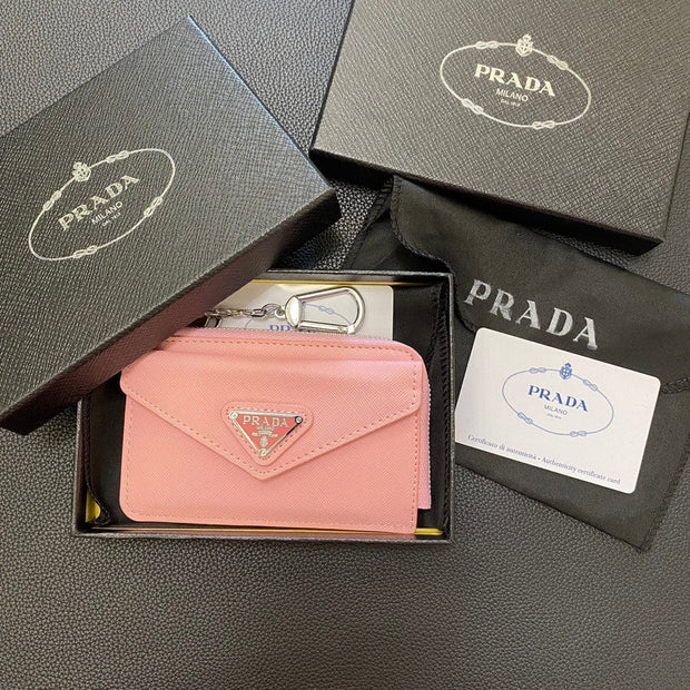 HypedEffects Stylish Prada Card Holder Wallet with keychain Holder