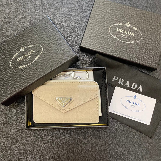 HypedEffects Stylish Prada Card Holder Wallet with keychain Holder