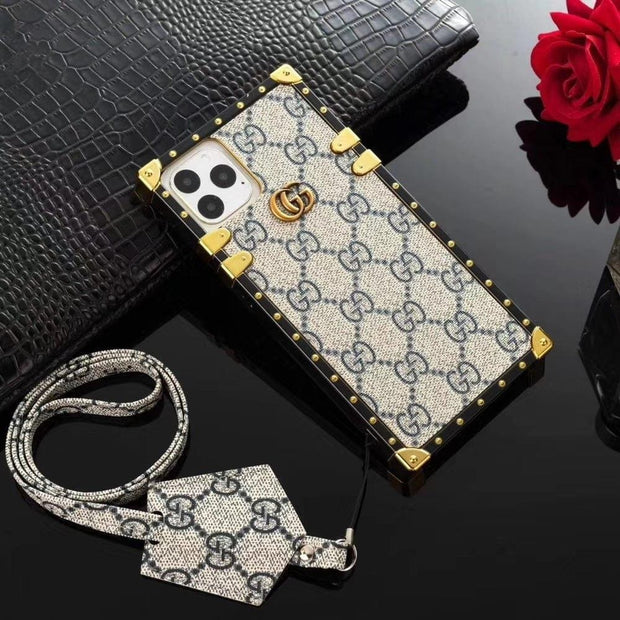 Looopix 2024 Gucci Leather Case for iPhone 16