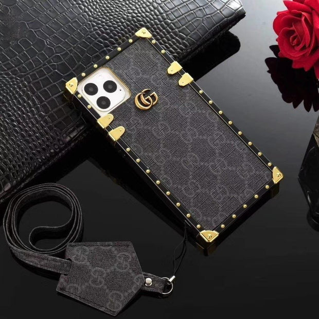 Looopix 2024 Gucci Leather Case for iPhone 16