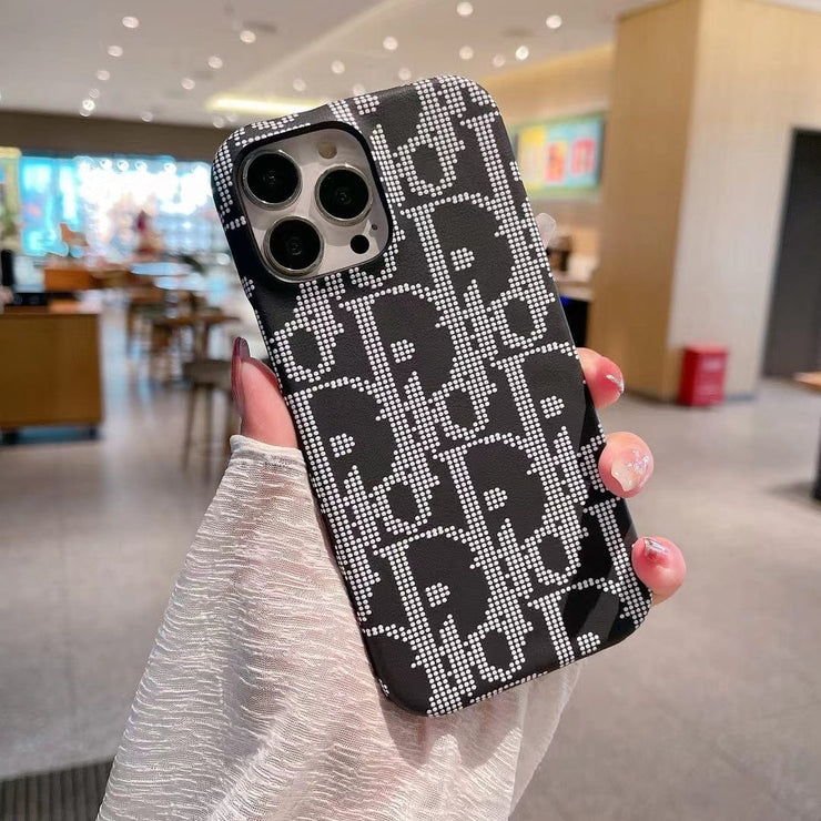 Looopix Black And White Dior Phone Cases for iPhone 14 Pro Max