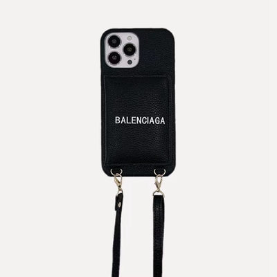 Looopix Black Leather iPhone Cover With Back Pocket