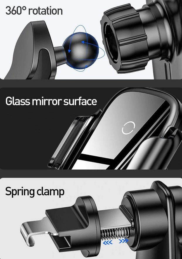 Looopix Car Phone Holder with Wireless Charging