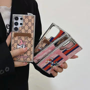 Looopix Cartoon-Themed Designer Phone Case with Card Holder for Samsung S23 and S24