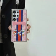 Looopix Cartoon-Themed Designer Phone Case with Card Holder for Samsung S23 and S24