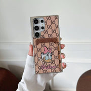Looopix Cartoon-Themed Designer Phone Case with Card Holder for Samsung S23 and S24