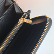 Looopix Chocolate Louis Vuitton Leather Zipper Wallet