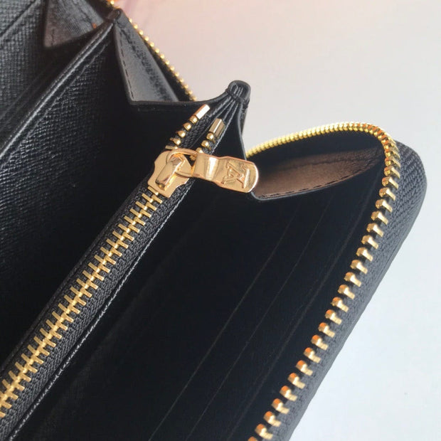 Looopix Chocolate Louis Vuitton Leather Zipper Wallet