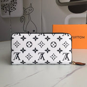 Looopix Chocolate Louis Vuitton Leather Zipper Wallet