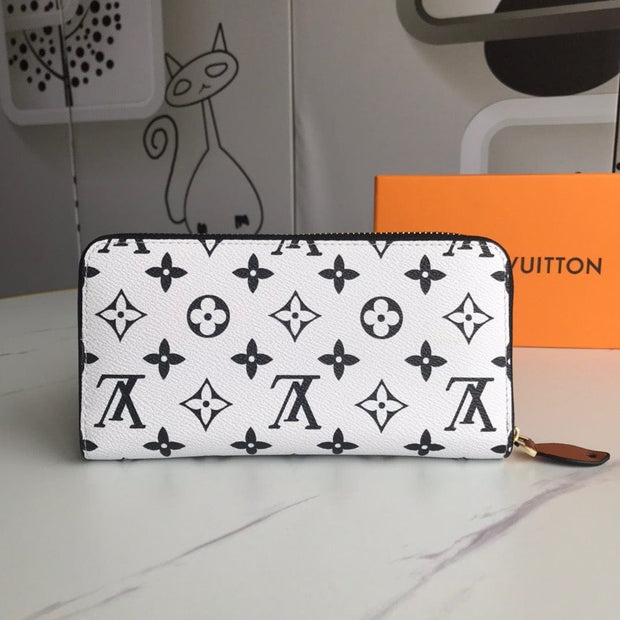 Looopix Chocolate Louis Vuitton Leather Zipper Wallet