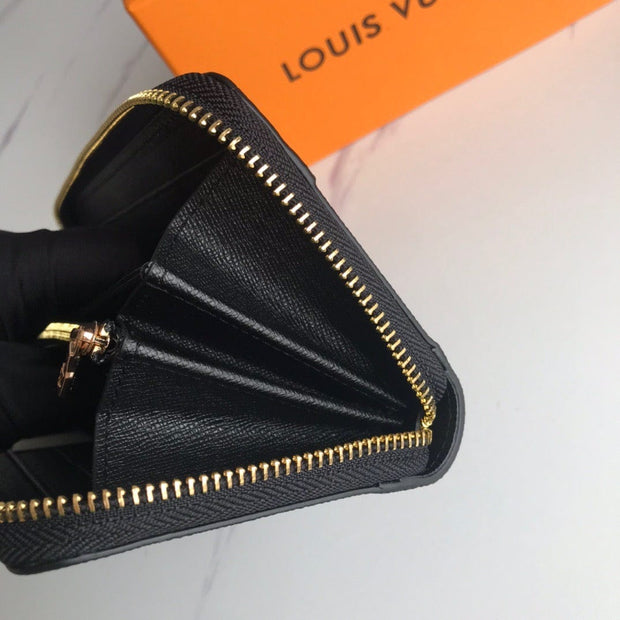 Looopix Chocolate Louis Vuitton Leather Zipper Wallet