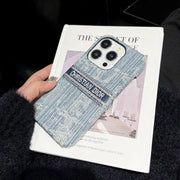 Looopix Christian Dior Denim-Inspired iPhone Case with Hand Strap
