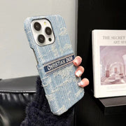 Looopix Christian Dior Denim-Inspired iPhone Case with Hand Strap