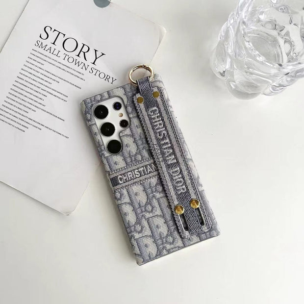 Looopix Christian Dior Designer Phone Case For Samsung with Hand strap