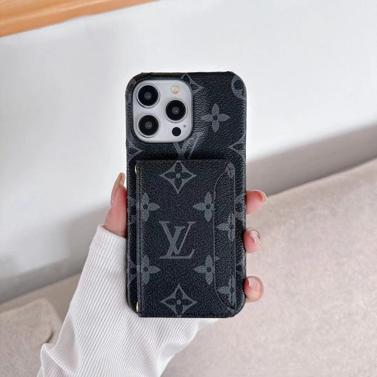 Looopix Classic Louis Vuitton iPhone 15 Case with Integrated Wallet