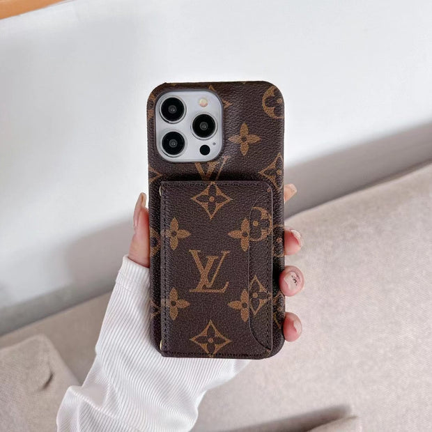 Looopix Classic Louis Vuitton iPhone 15 Case with Integrated Wallet