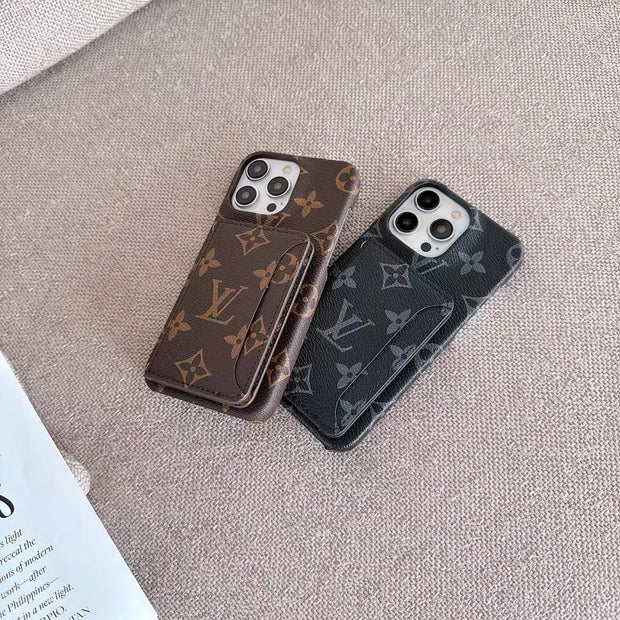 Looopix Classic Louis Vuitton iPhone 15 Case with Integrated Wallet