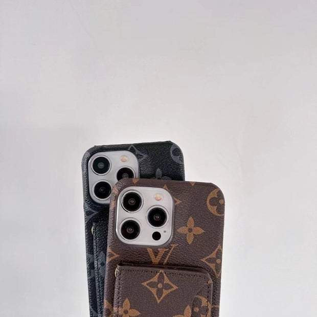 Looopix Classic Louis Vuitton iPhone 15 Case with Integrated Wallet