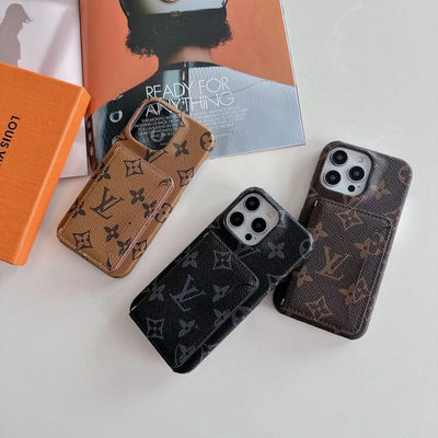 Looopix Classic Louis Vuitton iPhone 15 Case with Integrated Wallet