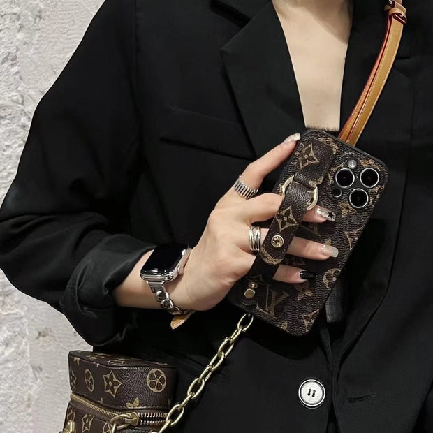 Looopix Classic Louis Vuitton iPhone Case With Handle | iPhone 12 to iPhone 15