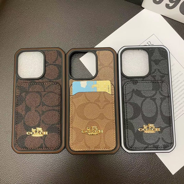 Looopix Coach Signature Canvas iPhone Cases with Card Holder