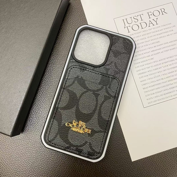 Looopix Coach Signature Canvas iPhone Cases with Card Holder