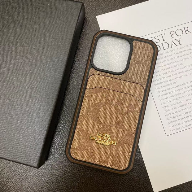 Looopix Coach Signature Canvas iPhone Cases with Card Holder