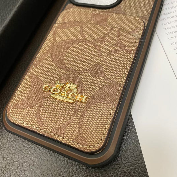 Looopix Coach Signature Canvas iPhone Cases with Card Holder