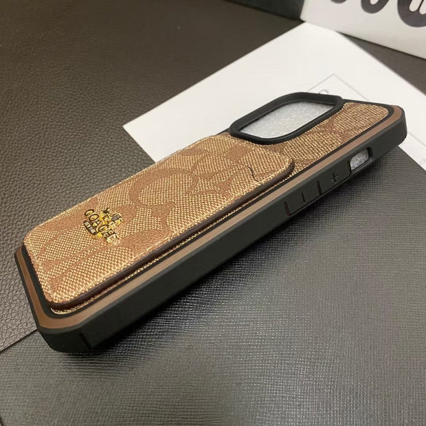 Looopix Coach Signature Canvas iPhone Cases with Card Holder