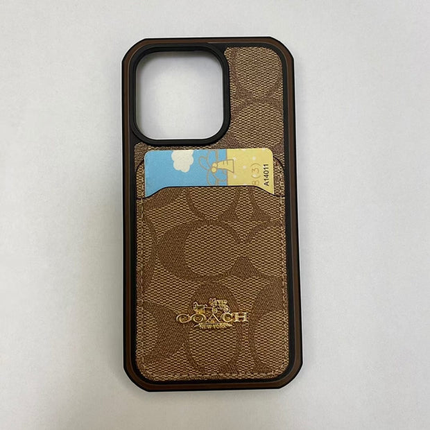 Looopix Coach Signature Canvas iPhone Cases with Card Holder