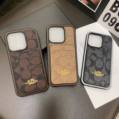 Looopix Coach Signature Canvas iPhone Cases with Card Holder