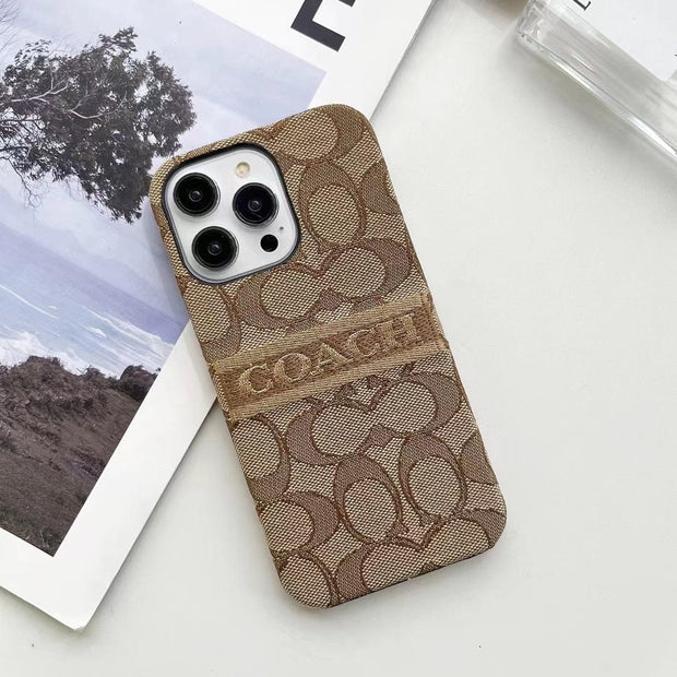 Looopix Coach Signature iPhone Case – Available for iPhone 11 to iPhone 16