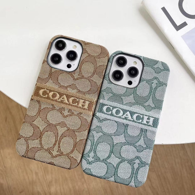 Looopix Coach Signature iPhone Case – Available for iPhone 11 to iPhone 16