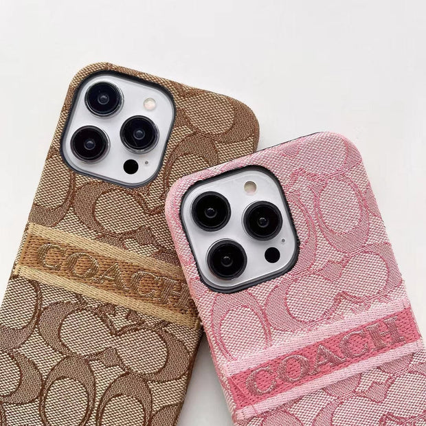 Looopix Coach Signature iPhone Case – Available for iPhone 11 to iPhone 16