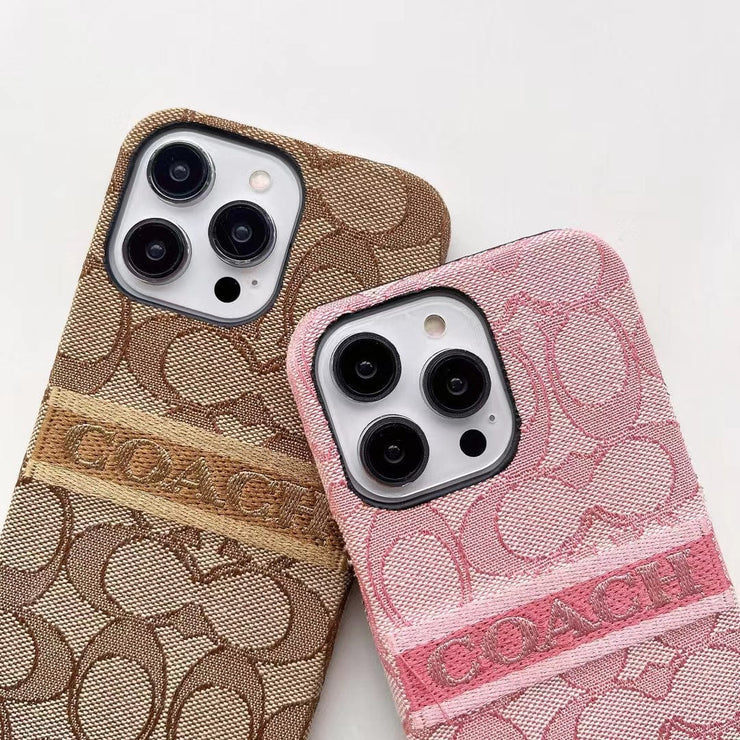 Looopix Coach Signature iPhone Case – Available for iPhone 11 to iPhone 16